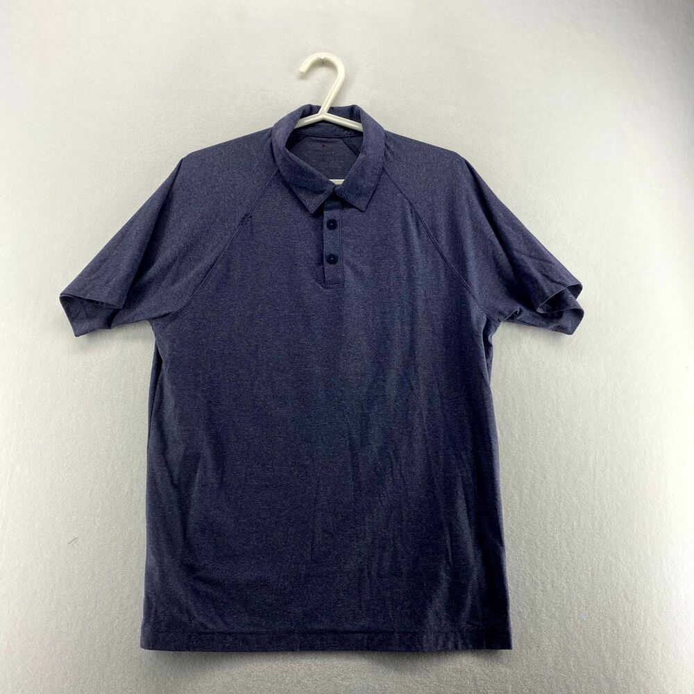Rhone Lightweight Soft Polo Gray/Blue Color Mens Size M